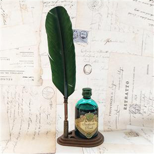 古典墨綠羽毛沾水筆組