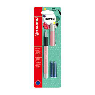 beCrazy!時尚粉彩鋼筆組/M尖淡粉紅筆桿